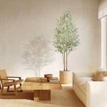 Load image into Gallery viewer, Alupssuc 6ft Faux Olive Tree, Artificial Olive Trees Indoor with Natural Wood Trunk & Lifelike Fruits, Fake Olive Tree with White Planter for Home Balcony Office Garden Room Decor Gift, 6 Feet, 72 in