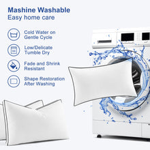 Load image into Gallery viewer, Premium Pillows Queen Size Set of 2, Fluffy and Supportive 7D Down Alternative Bed Pillows, Luxury Soft Hotel Quality Gusseted Pillow for Side Back Stomach Sleepers, Relief Neck Head and Shoulder Pain