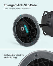 Load image into Gallery viewer, SONGMICS Standing Desk Chair, Adjustable Ergonomic Standing Stool, 23.6-33.3 Inches, Swivel Sitting Balance Chair, Fabric Upholstery, Anti-Slip Bottom Pad, Ink Black UOSC02BK