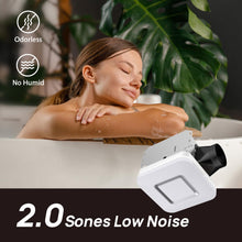 Load image into Gallery viewer, OREiN Bathroom Exhaust Fan with Light, 110 CFM 2.0 Sones, 27W Bathroom Fan with Light for Home, 1500lm LED Light 3000K/4000K/5000K Selectable & Nightlight, FCC/ETL Listed, Bathroom Fan Light Combo