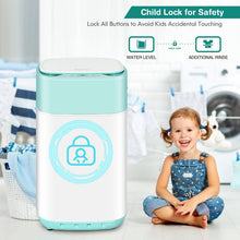 Load image into Gallery viewer, COSTWAY Portable Washing Machine, Built-in Drain Pump, 8Lbs Capacity, Full-Automatic washer with 6 Programs, Child Lock, Compact Laundry Washer for RV, Dorm, Apartment, Green