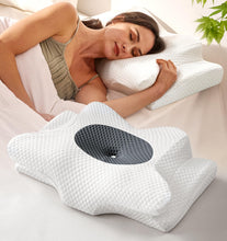 Load image into Gallery viewer, Dream Without Pain Cervical Neck Pillow for Sleeping, Ergonomic Side Sleeper Pillows for Adults, Cooling Orthopedic Pillow for Neck Relief Support, Memory Foam Pillows Back Stomach Sleepers