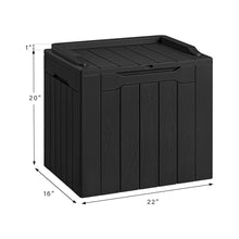 Load image into Gallery viewer, Devoko 30 Gallon Resin Deck Box Outdoor Indoor Waterproof Storage Box for Patio Furniture Pool Accessories Storage for Cushion Garden Tools (30 Gallon, Black)