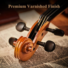 Load image into Gallery viewer, Eastar 4/4 Violin Set Full Size Fiddle Solidwood for Adults with Hard Case, Shoulder Rest, Rosin, Two Bows, Clip-on Tuner and Extra Strings, EVA-330