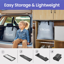 Load image into Gallery viewer, OhGeni Queen Air Mattress with Built in Pump, Blow Up Guest Mattress,Low Noise Surface Portable Colchone Inflable,18" H Air Bed for Family,Black