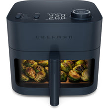 Load image into Gallery viewer, Chefman Crispinator Air Fryer 7-in-1 with 8 Qt Capacity, 450°F Max Temp & TurboFry Pro Technology for Fast, Even Results, Bake, Broil, Dehydrate, Viewing Window, Nonstick Ceramic-Coated Basket