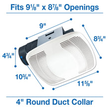 Load image into Gallery viewer, Air King BFQ110 Ceiling Mounted Snap-in Installation 100 CFM Bathroom Exhaust Fans, Medium, White