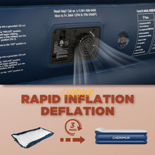 Load image into Gallery viewer, CHERIMOR Air Mattress Queen with Built in Pump, 20.5" High Inflatable Mattress with Integrated Pillow, Portable Self Inflating Blow Up Mattress with Flocked Top, Air Bed for Guests, Home & Camping