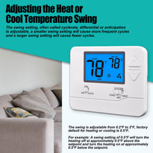 Load image into Gallery viewer, Suuwer Non-Programmable Thermostats for Home 1 Heat/1 Cool Conventional Single-Stage Systems