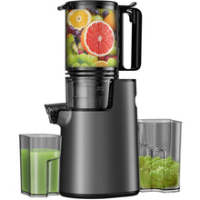 Load image into Gallery viewer, Cold Press Juicer, Masticating Juicer with 5.4" Wide Feed Chute, 350w Slow Juicer Machines Fit Whole Vegetables and Fruits,Juice Extractor Machine with High Juice Yield, Easy to Clean(Black)