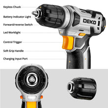 Load image into Gallery viewer, DEKOPRO Tool Set:Tool Kit with 8V Cordless Drill,Tool Box with Drill,Hand Drill Set for Men & Women,Home Tool Kits for House Repair,Handyman,DIY 126 Piece