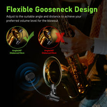 Load image into Gallery viewer, ACEMIC UHF Wireless Saxophone Microphone System Wireless Transmitter and Receiver Clip-on Instrument Microphones & Systems Mic for Trumpet, Sax, Musician, Active PA Systems, ST-5