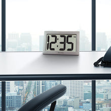 Load image into Gallery viewer, AcuRite 75102RM 9.5" Large Digital Clock with Intelli-Time Technology,Siliver,6-inch height x 9.5-inch width x 1.8-inch depth