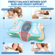 Load image into Gallery viewer, CHxxy Memory Foam Pillows, Cervical Pillow for Neck and Shoulder Pain Relief, Ergonomic Contour Bed Pillow, Soft for Side Sleep Stomach Sleeping and Back Sleeper