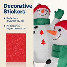 Load image into Gallery viewer, VIVOHOME 6FT Christmas Inflatable Outdoor Decoration, Snowman Family Hug, Navidad Blow Up Yard Decor with Built-in LED Light for Lawn, Garden, Party