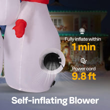 Load image into Gallery viewer, VIVOHOME 6FT Christmas Inflatable Outdoor Decoration, Snowman Family Hug, Navidad Blow Up Yard Decor with Built-in LED Light for Lawn, Garden, Party