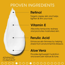 Load image into Gallery viewer, Advanced Clinicals Retinol Body Lotion + Firming Collagen Body Oil 2pc Set | Fragrance Free Retinol Face Lotion + Collagen Massage Body Oil | Retinol Cream Crepey Skin Care Treatment, 2pc Bundle