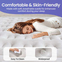 Load image into Gallery viewer, OhGeni Queen Air Mattress with Built in Pump, Blow Up Guest Mattress,Low Noise Surface Portable Colchone Inflable,18" H Air Bed for Family,Black