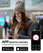 Load image into Gallery viewer, Silonn Electric Fireplace Heater, 5300 BTU Portable Fireplace with App & Remote,24-inch Low Noise Electric Fire Place with 5 Brightness Levels, Temp Control & Timer for Living Room, Bedroom, Black