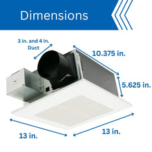 Load image into Gallery viewer, Panasonic FV-0511VF1 WhisperFit DC Fan 50-80-110 CFM Retrofit Bathroom Exhaust Fan - Quiet Energy Star-Certified Energy-Saving Bathroom Ceiling Fan