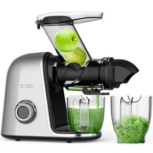 Load image into Gallery viewer, COZII Cold Press Juicer,Slow Masticating Juicer Soft/hard Mode & Quiet Motor,3.6 Inch Large Feed Chute For Vegetable and Fruit,Easy to Clean 150W Juicer Machines,Dishwasher Safe,High Juice Yield