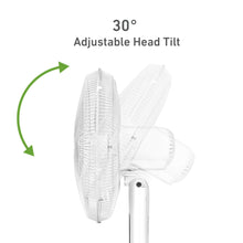 Load image into Gallery viewer, HOLMES 16" Digital Stand Fan, 80° Oscillation, 3 Speeds, 3 Modes, 7.5-Hour Timer, Adjustable Height, 30° Head Tilt, Ideal for Home, Bedroom or Office, Remote Control, White
