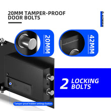 Load image into Gallery viewer, XDeer CS25 Biometric Safe Lock Box - 0.78 Cubic Feet Quick-Access Security Safe with Upgraded Fingerprint Scanner for Home, Office, and Kid