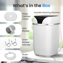 Load image into Gallery viewer, SereneLife PUCWM200 Portable Machine Full-Automatic Compact Washer with Washing Programs Ideal for RV, Dorm, Apartment (White)
