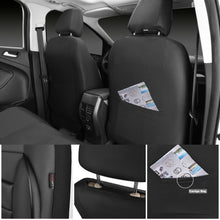 Load image into Gallery viewer, CAR PASS Leather Seat Covers Full Set Universal Water Resistant 3D Foam Back Support, Luxury Comfort Automotive 5 Seat Covers All Season Fit for SUV,Sedan,Van, Airbag Compatible Elegance(Pure Black)