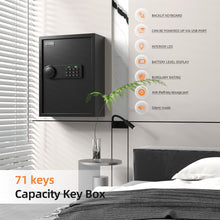 Load image into Gallery viewer, XDeer 71 Keys Key Lock Box Wall Mount with Advanced Anti-Theft Deposit Key Slot & LED Light, Key Cabinet with Combo and Key Lock, Key Safe for Hotels & Office & Companies & Car Dealerships