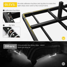 Load image into Gallery viewer, OLEVS Floating Bed Frame Queen Size with Smart LED Lights and Charging Station - Modern Metal Platform Bed, Easy Assembly No Box Spring Needed