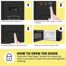 Load image into Gallery viewer, COMFEE CMO-C20M1WB Countertop Microwave Oven, 0.7 cu.ft Small Microwave with 11 power levels,Turntable Reset Function, Speedy Cooking, Weight/Time Defrost, Memory function, Children Lock, 700W