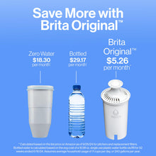 Load image into Gallery viewer, Brita Large Pitcher BPA-Free, Replaces 1,800 Plastic Water Bottles a Year, Lasts Two Months or 40 Gallons, Includes 1 Filter, 10cup, White