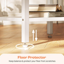 Load image into Gallery viewer, SUPERJARE Nightstand with Charging Station, Bed Side Table with Adjustable Fabric Drawer, Night Stand for Bedroom, 3-Tier Storage End Table, for Living Room, White