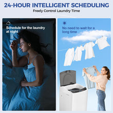 Load image into Gallery viewer, Nictemaw Portable Washing Machine, 20Lbs Capacity Full-Automatic Portable Washer, 2.8Cu.ft Washer and Dryer Combo with Drain Pump, 10 Programs & 8 Water Levels for Apartment, Dorms, RV