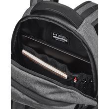 Load image into Gallery viewer, Under Armour Unisex-Adult Hustle 6.0 Backpack, (005) Black Full Heather/Black/Metallic Gold, One Size Fits Most