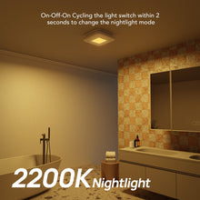 Load image into Gallery viewer, OREiN Bathroom Exhaust Fan with Light, 110 CFM 2.0 Sones, 27W Bathroom Fan with Light for Home, 1500lm LED Light 3000K/4000K/5000K Selectable & Nightlight, FCC/ETL Listed, Bathroom Fan Light Combo