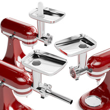 Load image into Gallery viewer, Metal Food Grinder Attachment for KitchenAid Stand Mixers HOZODO Meat Grinder, Sausage Stuffer, Great Attachment for KitchenAid Mixers, Including 3 Sausage Stuffer Accessory, Kitchen aid Meat Grinder