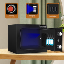 Load image into Gallery viewer, JUGREAT Safe Box with Induction Light,Electronic Digital Security Safe Steel Construction Hidden with Lock,Wall or Cabinet Anchoring Design for Home Office Hotel Business 0.23 Cubic Feet Black