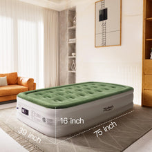 Load image into Gallery viewer, Zearna Twin Air Mattress with Built Pump, 16" Durable Blow Up Mattress Airbed, Comfortable Top Surface Inflatable Mattress for Camping Home & Portable Travel