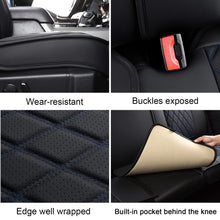 Load image into Gallery viewer, MIROZO Seat Covers Full Set,Waterproof Faux Leather Seat Covers Automotive Seat Covers Car Seat Protector for SUV Pick-up Truck Sedan,Anti-Slip Driver Seat Cover Universal Fit (Black and Blue)