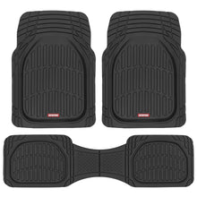 Load image into Gallery viewer, Motor Trend FlexTough Floor Mats for Cars, Deep Dish All-Weather Mats, Waterproof Trim-To Fit Automotive Floor Mats for Cars Trucks SUV, Universal Floor Liner Car Accessories, Black, Full Set