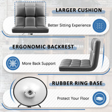 Load image into Gallery viewer, Homall Bar Stools Modern PU Leather Adjustable Swivel Barstools, Armless Hydraulic Kitchen Counter Bar Stool Extra Height Square Island Barstool with Back Set of 2 (Leather, Deep Gray)