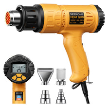 Load image into Gallery viewer, Heat Gun, SEEKONE 1800W Hot Air Gun Kit with Large Digital LCD Display Variable Temperature (122°F-1112°F) Memory Settings and Four Nozzles for Paint Remover/Stripper, Home Improvement/Restoration