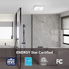 Load image into Gallery viewer, OREiN Bathroom Exhaust Fan with Light, 26W Bathroom Fan with Light, 100 CFM 1.5 Sones, Bathroom Vent Fan with Light for Home, Quiet Energy Star Certified and HVI/FCC/ETL Listed, White