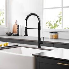 Load image into Gallery viewer, GIMILI Black Kitchen Faucet with Pull Down Sprayer Commercial Single Handle Lever Spring Kitchen Sink Faucet