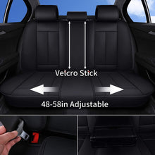 Load image into Gallery viewer, Coverado Car Seat Covers Full Set, Seat Covers for Cars, Black Car Seat Cover, Car Seat Protector Waterproof, Nappa Leather Car Seat Cushion, Car Seat Covers Front Seats and Back Fit for Most Cars
