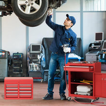 Load image into Gallery viewer, Goplus Rolling Tool Chest, 5-Drawer Tool Box Organizer w/Lockable Wheels & Sliding Drawers & Detachable Top & Adjustable Shelf, Tool Storage Cabinet for Garage Workshop (Red)