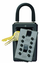 Load image into Gallery viewer, Kidde AccessPoint 001166 KeySafe 3-Key Portable Push Button Key Safe Box, Titanium Gray