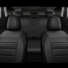 Load image into Gallery viewer, CAR PASS Leather Seat Covers Full Set Universal Water Resistant 3D Foam Back Support, Luxury Comfort Automotive 5 Seat Covers All Season Fit for SUV,Sedan,Van, Airbag Compatible Elegance(Pure Black)